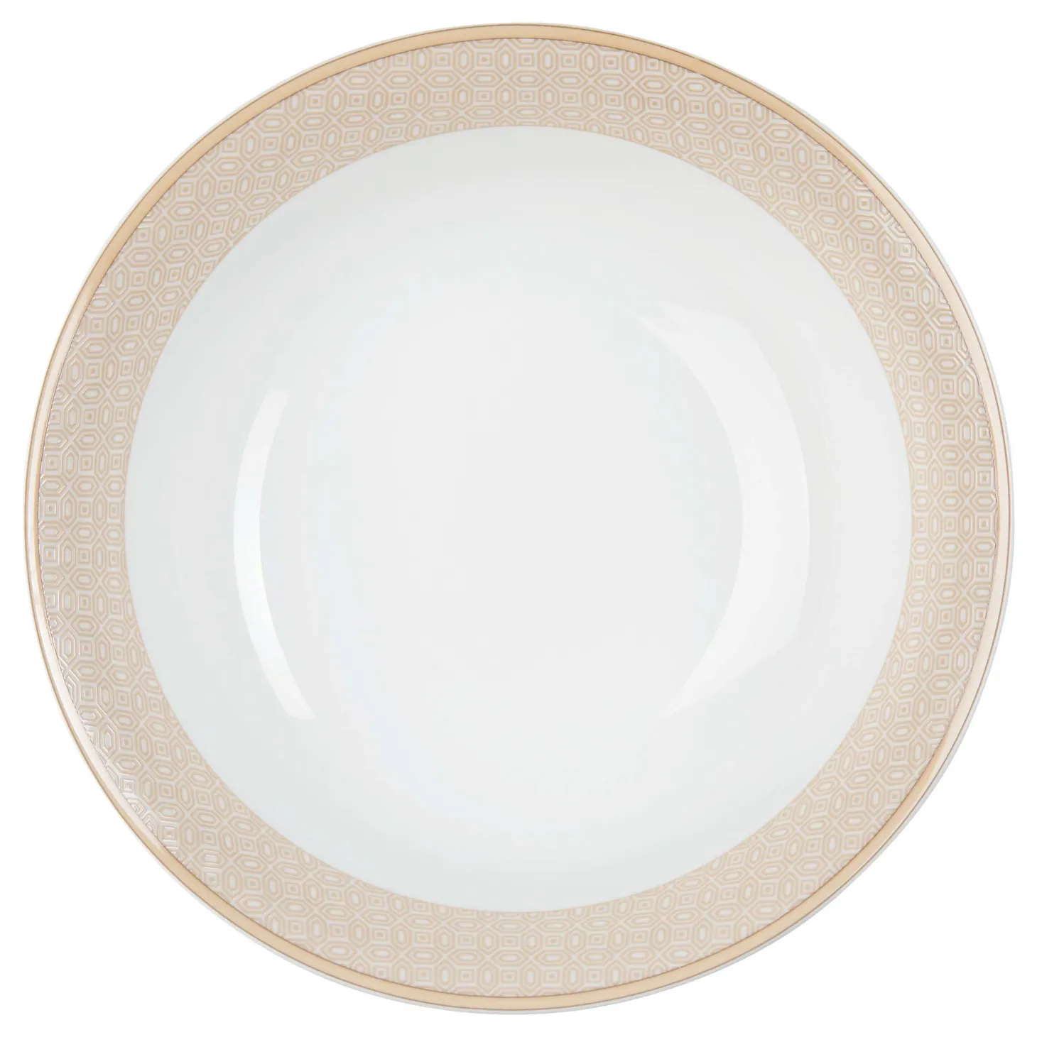 Servierschale Geo | 23 x 23 x 6 cm | weiss