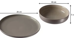 Speiseteller Jasper | 26 cm | taupe
