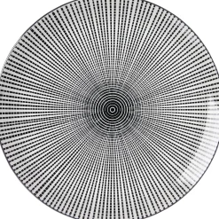 Speiseteller Takeo Stripes | 26,5 cm | schwarz
