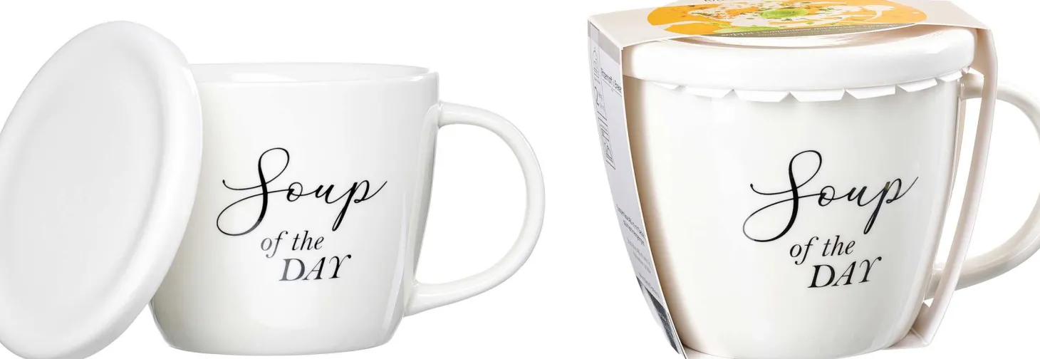 Suppentasse Soppa Day | 460 ml | weiss | mit Deckel