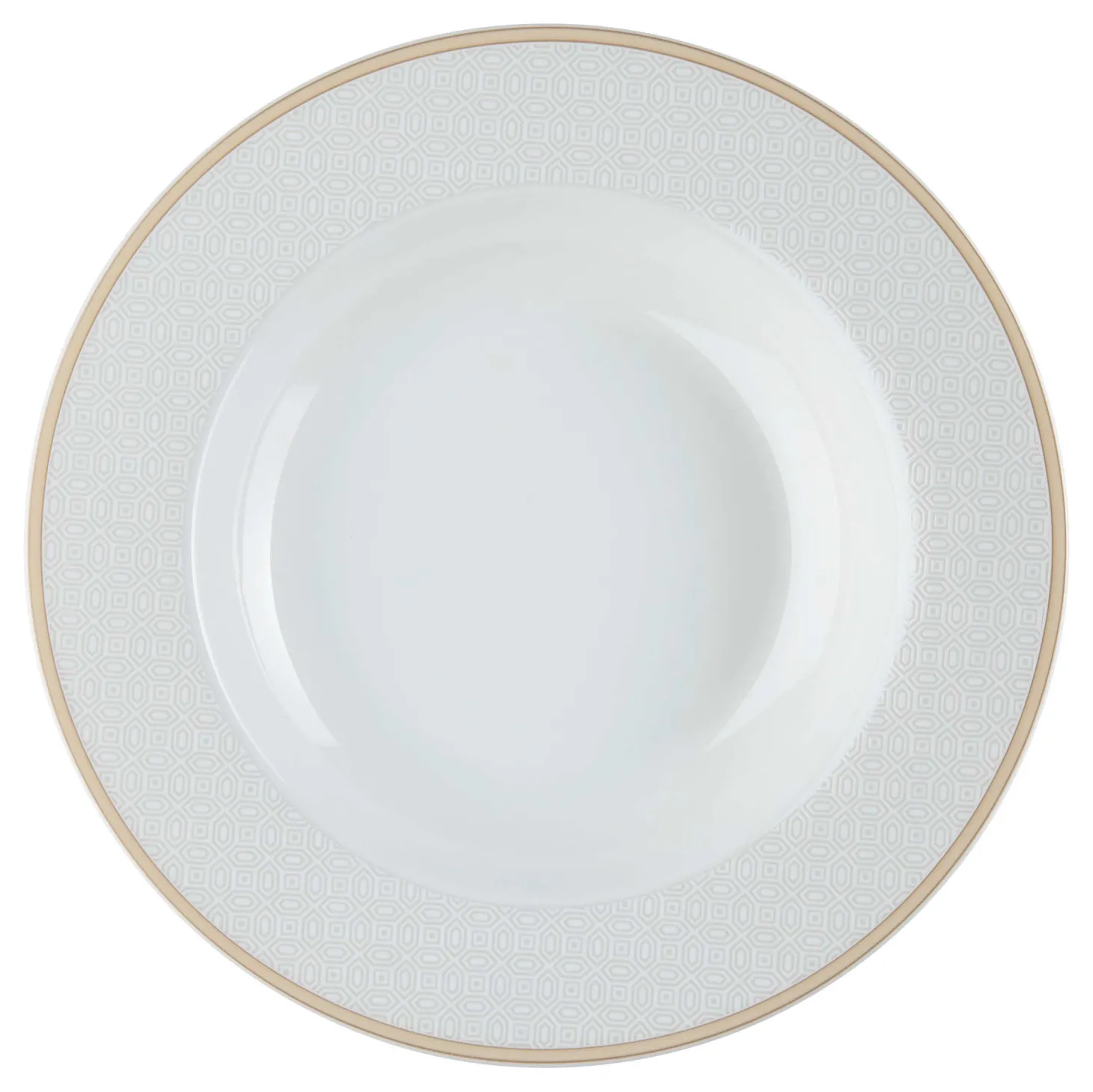 Suppenteller Geo | 21,5 cm | weiss