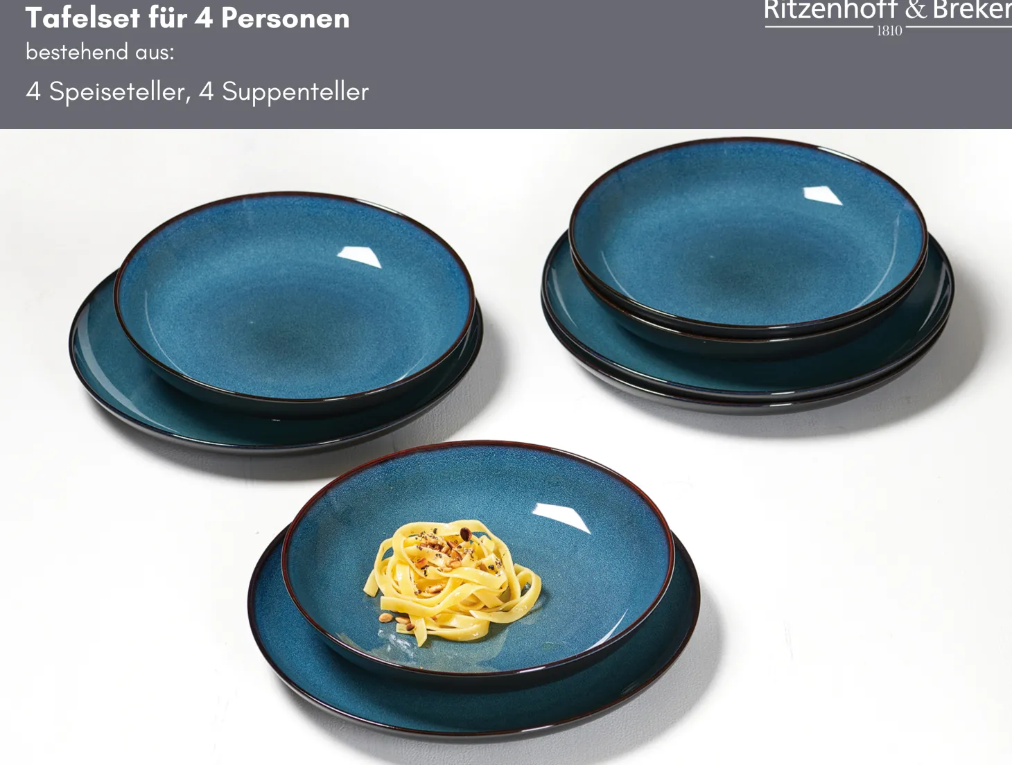 Tafelservice Bali | 8-teilig | blau