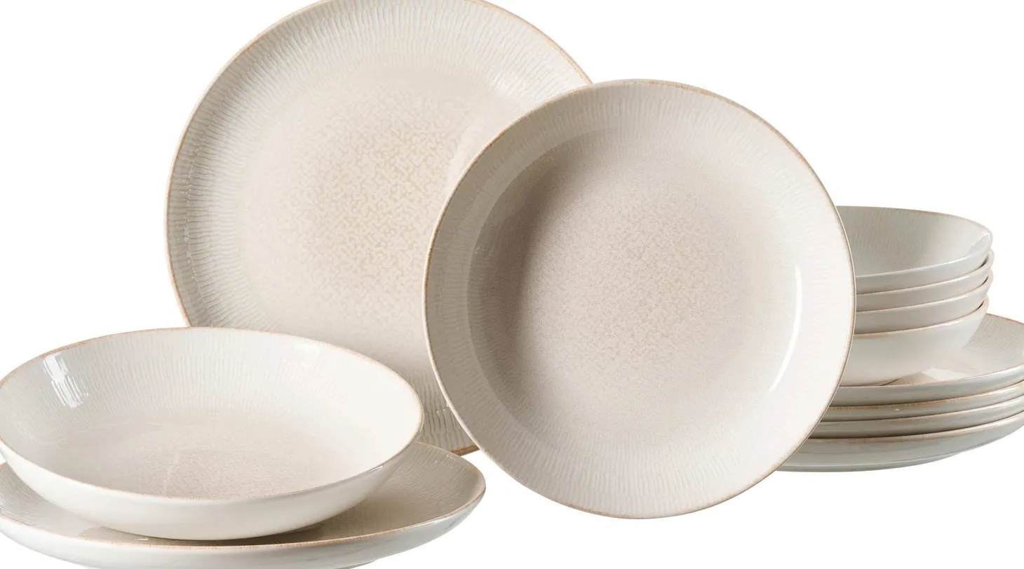 Tafelservice Cara | 12-teilig | beige
