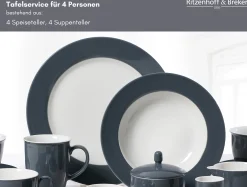 Tafelservice Doppio | 8-teilig | anthrazit