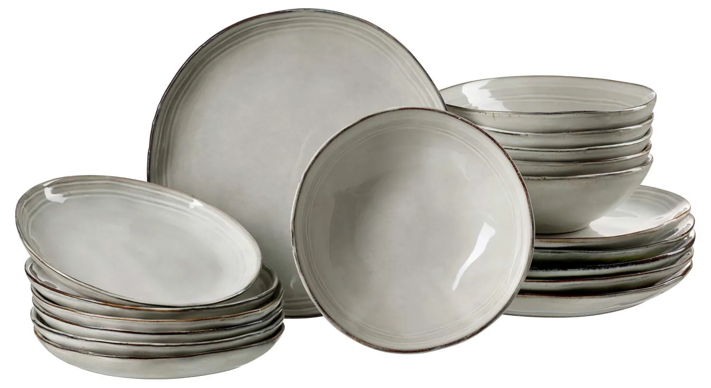 Tafelservice Kendra | 18-teilig | grau