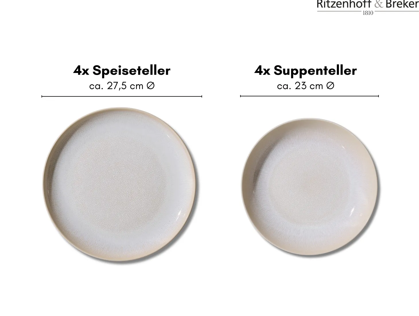 Tafelservice Laredo | 8-teilig | creme
