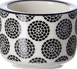 Teelichthalter Takeo Circles | 6 x 6 x 4 cm | schwarz