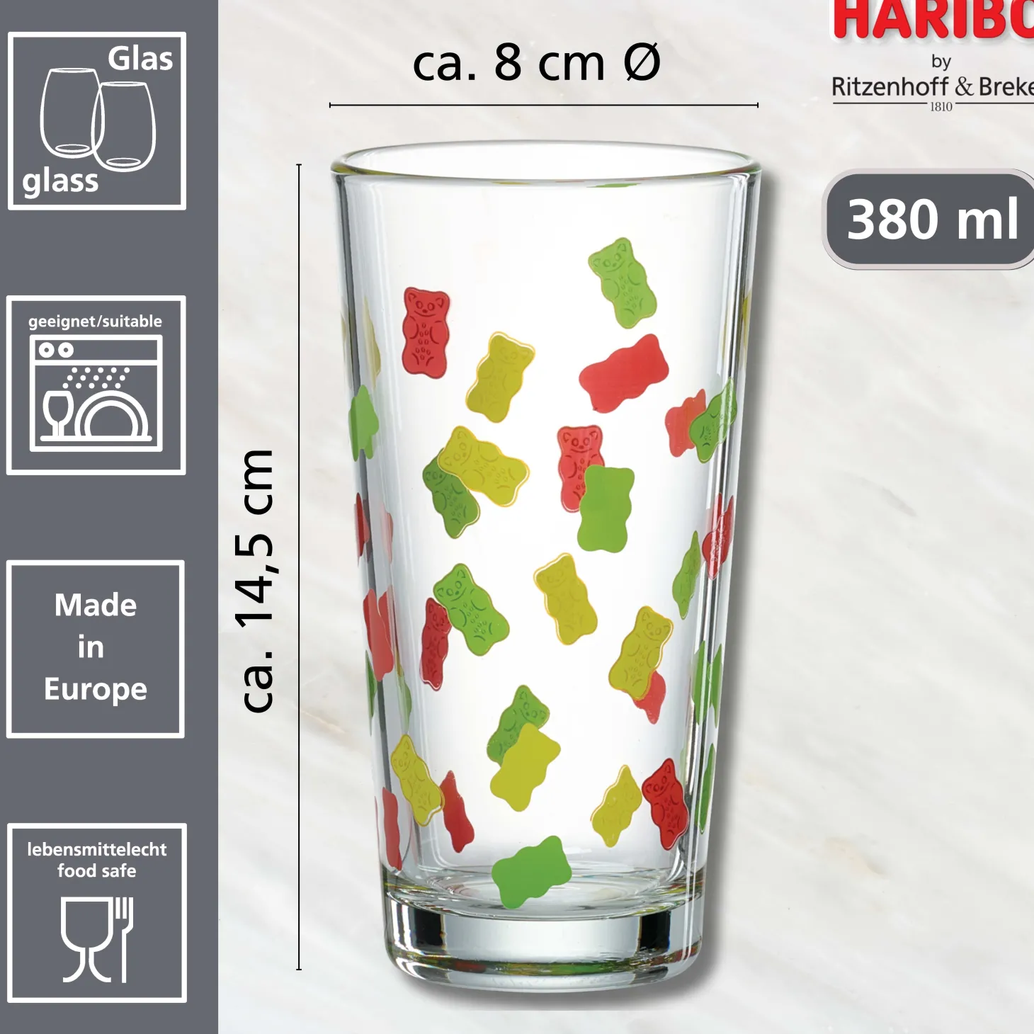 Trinkglas HARIBO Allover | 380 ml