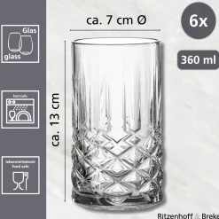 Trinkgläser-Set Capri | 6-teilig | 360 ml