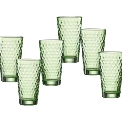 Trinkgläser-Set Favo | 6-teilig | grün | 350 ml