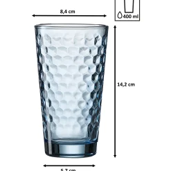 Trinkgläser-Set Favo | 6-teilig | blau | 350 ml