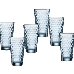 Trinkgläser-Set Favo | 6-teilig | blau | 350 ml
