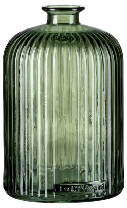 Vase Guyana Stripes | 14 x 14 x 24 cm | grün