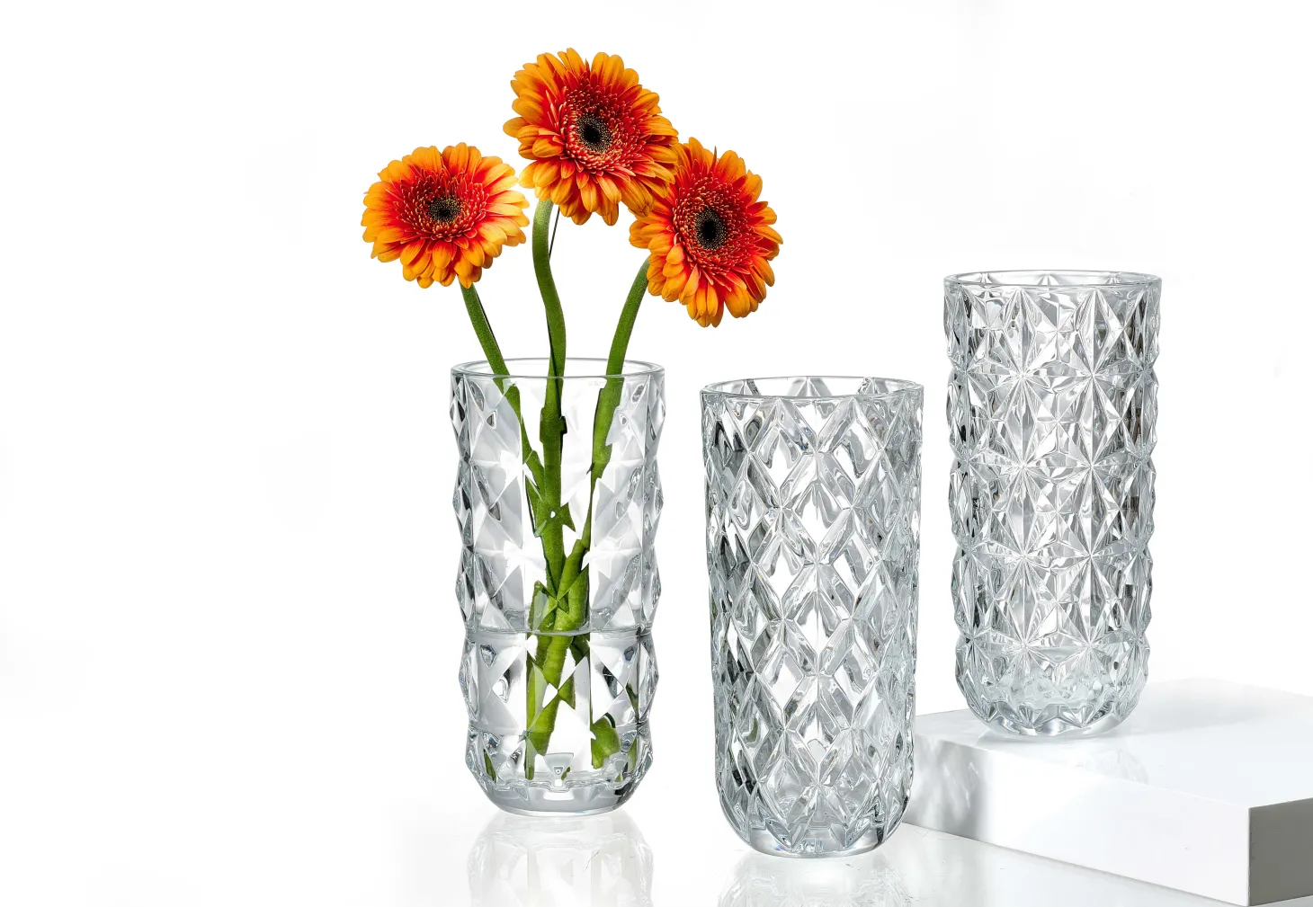 Vase Luca | 9,5 x 9,5 x 19,5 cm | Relief