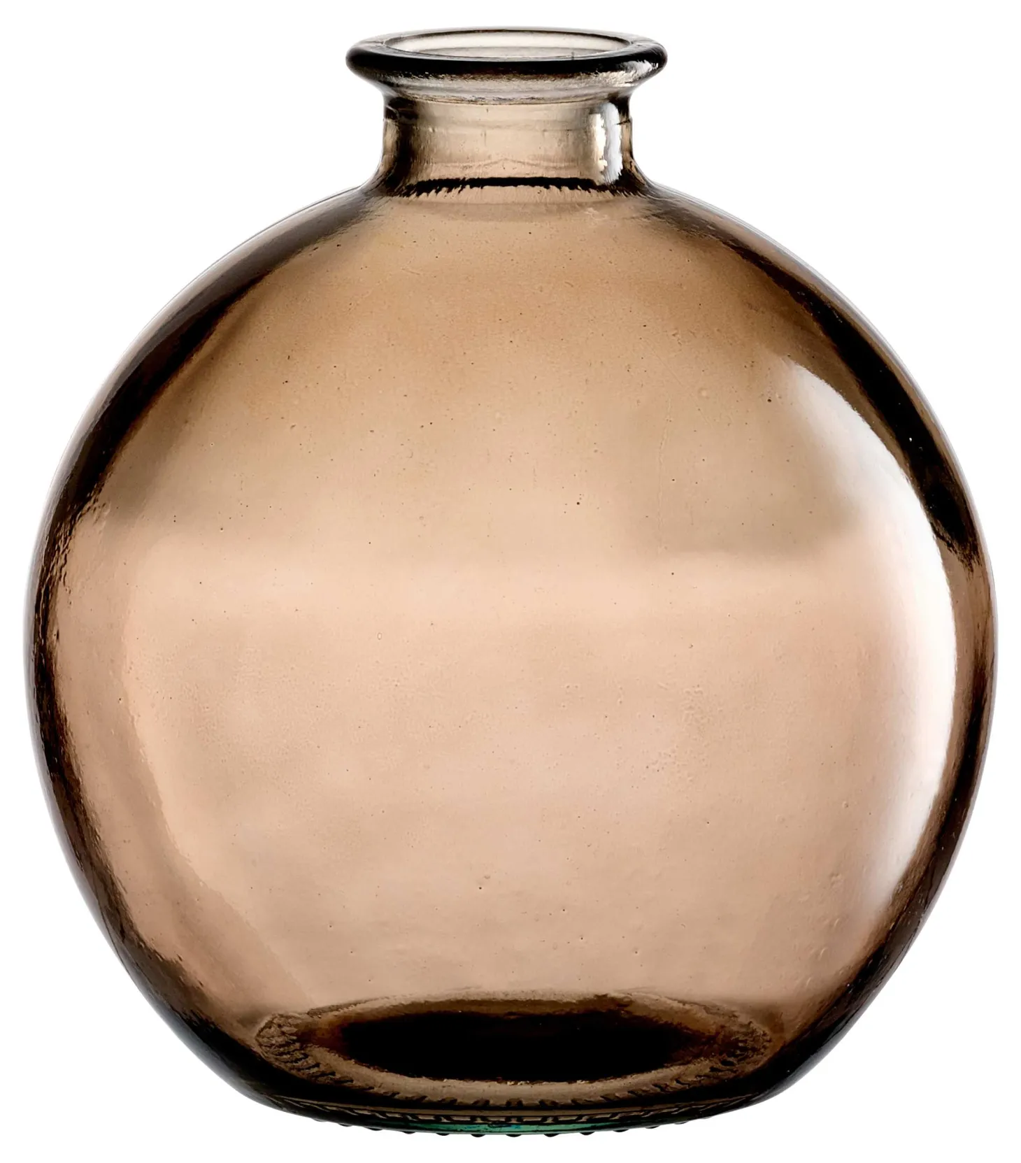 Vase Marokko | 14 x 14 x 17,5 cm | braun | kugelförmig