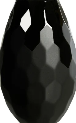 Vase Onyx | 16 x 16 x 26 cm | schwarz | bauchig