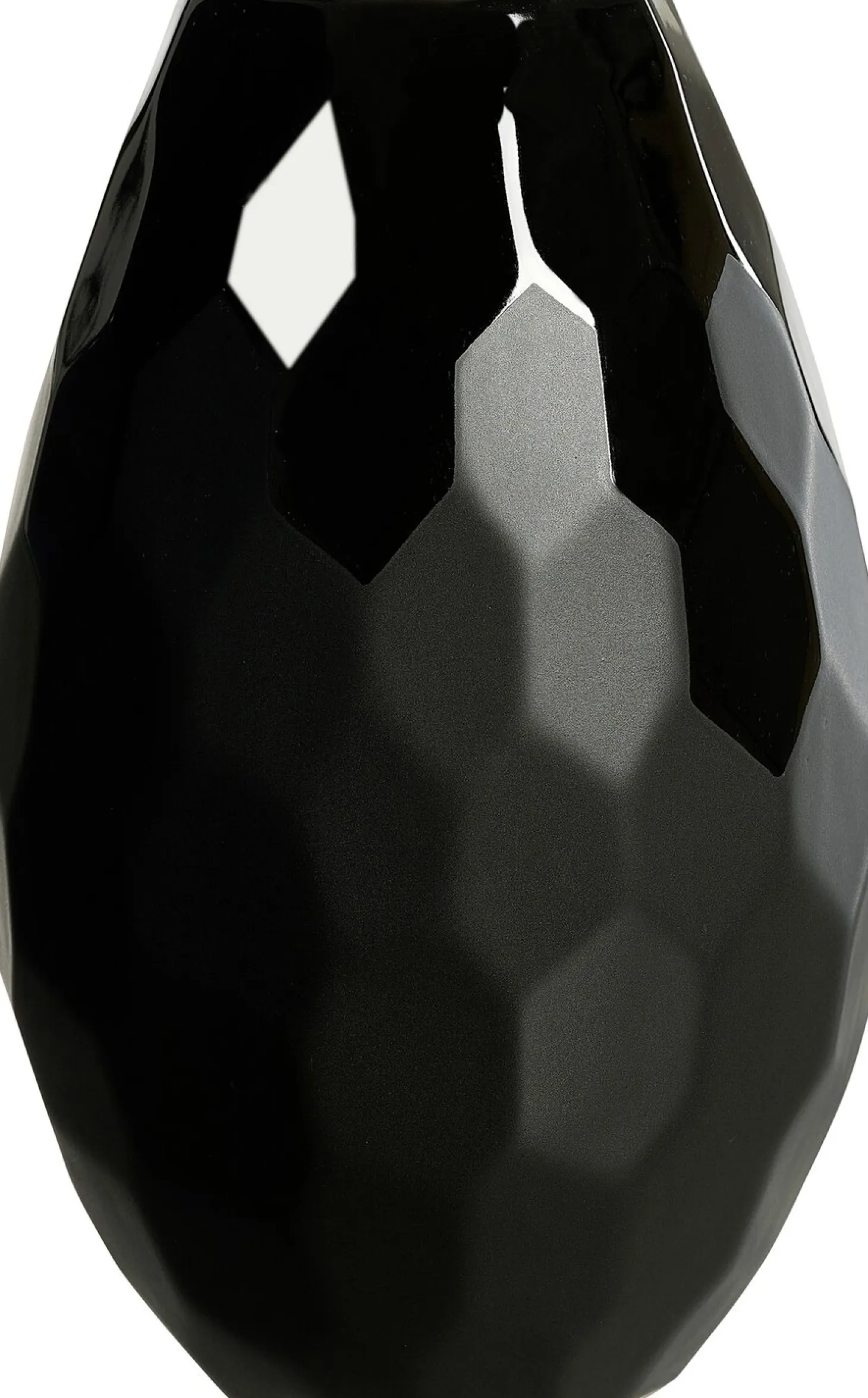 Vase Onyx | 16 x 16 x 26 cm | schwarz | bauchig
