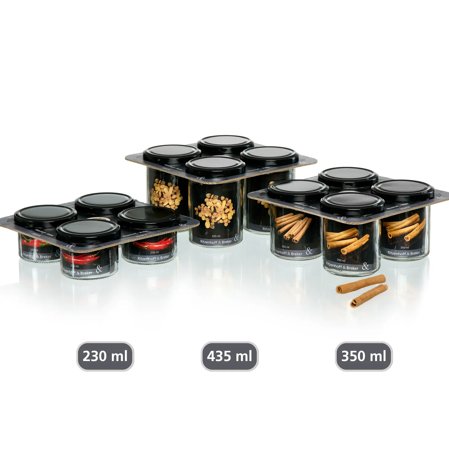 Vorratsgläser-Set Mara | 4-teilig | 435 ml