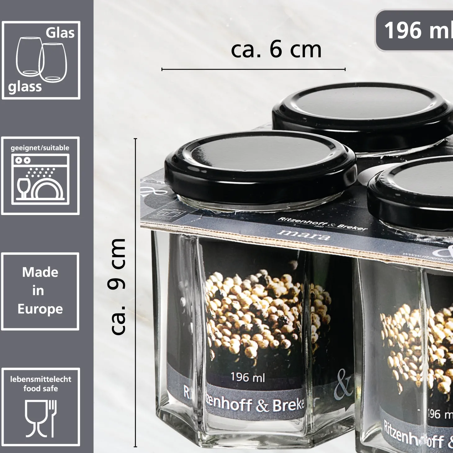 Vorratsgläser-Set Mara | 4-teilig | 196 ml