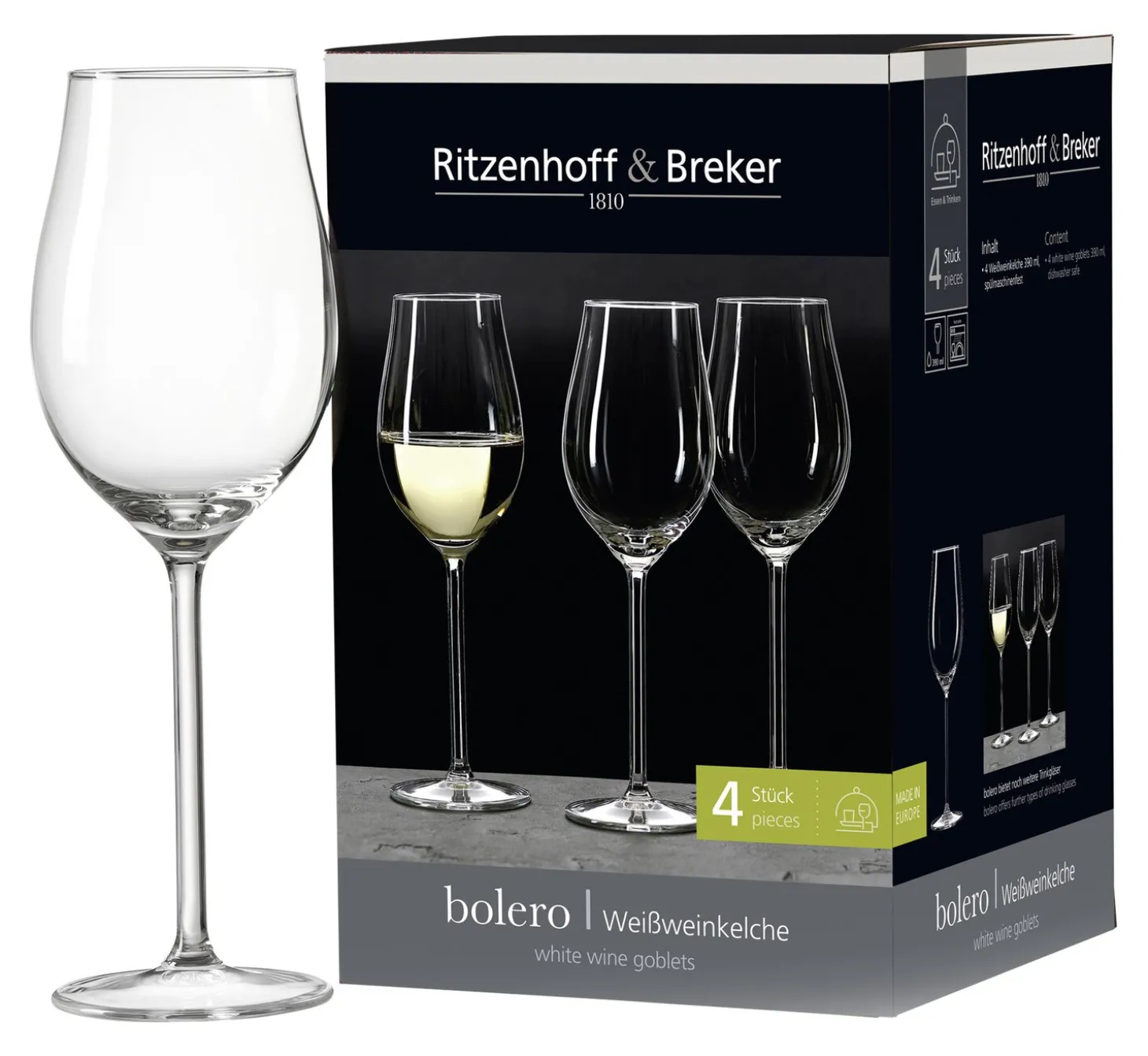 Weissweingläser-Set Bolero | 4-teilig | 390 ml