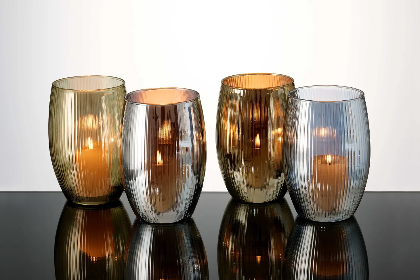 Windlicht Elysia | 14 x 14 x 20 cm | silber